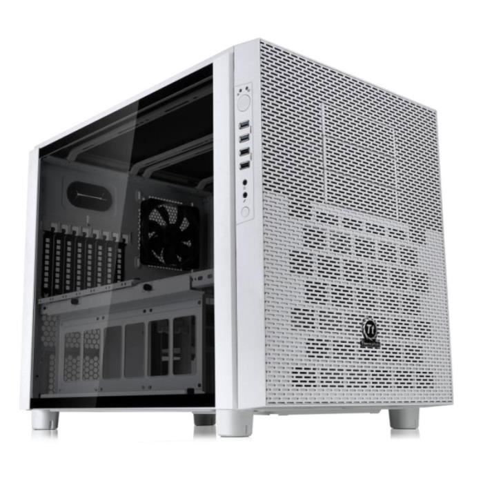 THERMALTAKE Boitier PC Sans Alimentation Core X5 TG Snow Edition - Moyen Tour - Modulaire - Fenêtre - Verre Trempé