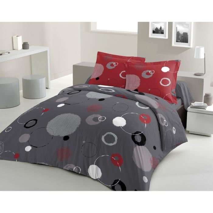 Housse de couette 200x200 rouge - Achat / Vente Housse de ...
