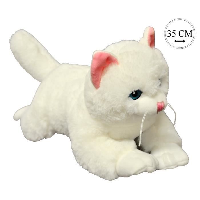peluche chat blanc