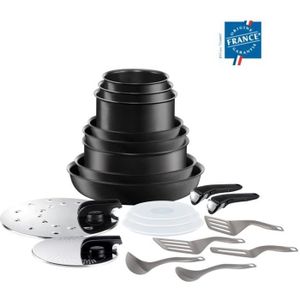 TEFAL INGENIO PERFORMANCE Batterie de cuisine 20 pièces L6549802 16-18-20-22-24-26-28cm - Tous feux dont induction - Noir TEFAL INGENIO PERFORMANCE Batterie de cuisine 20 pièces L6549802 16-18-20-22-24-26-28cm - Tous feux dont induction - Noir