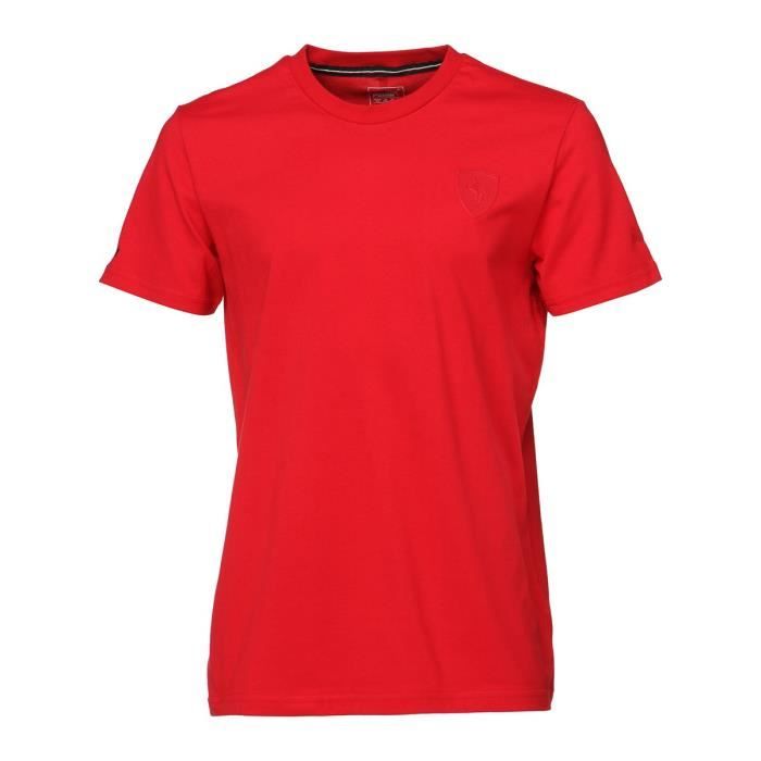 PUMA T-shirt Ferrari Small Shield Manches courtes - Homme - Rouge