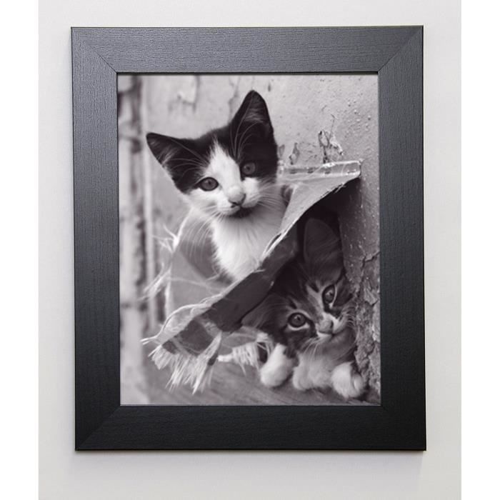 MAKEYEVA INHA Image encadrée Cache cache chatons Gris