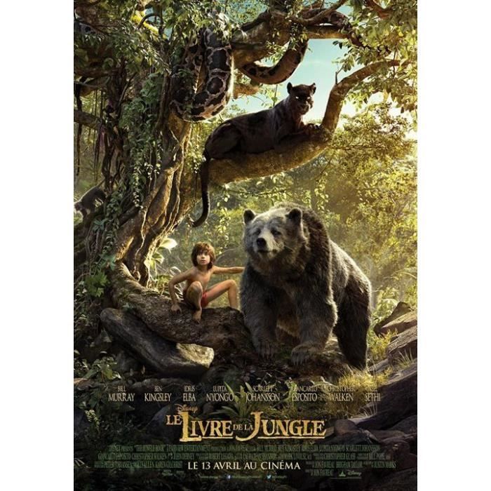 Le Livre De La Jungle Film Distribution Francaise Le Livre de la jungle - 2016 - Jon Favreau - Bill Murray - 40x56cm