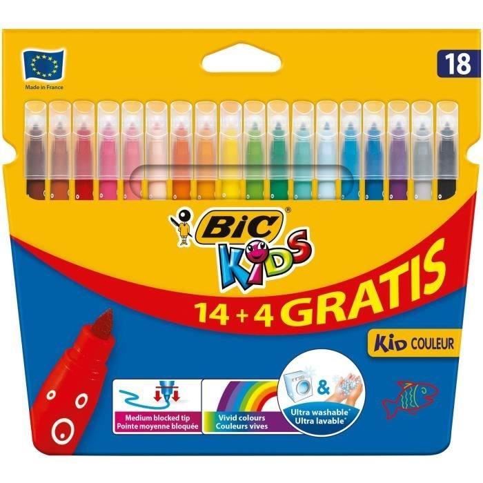 BIC Kids Kid Couleur 14+4 Gratuits   Achat / Vente MARQUEUR   FEUTRE