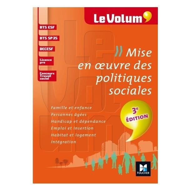 Mise En Oeuvre Des Politiques Sociales : BTS ESF, BTS SP3S, DECESF ...