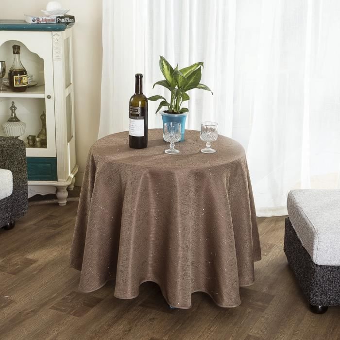 Nappe ronde 180x180 cm chocolat
