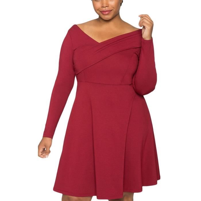 Eozy Sexy Robe Femme Robe De Soirée Col V Grande Taille