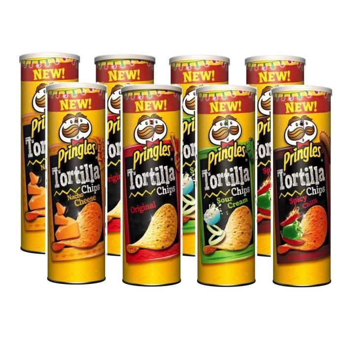 Pringles Tortilla Chips Set 8 x 180g - Achat / Vente chips Pringles ...