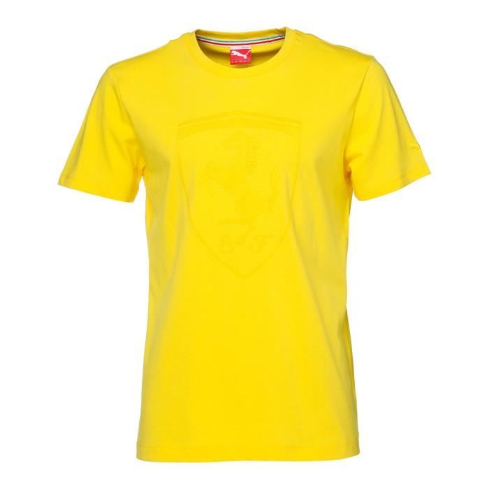 PUMA T-shirt Ferrari Shield Manches courtes - Homme - Jaune