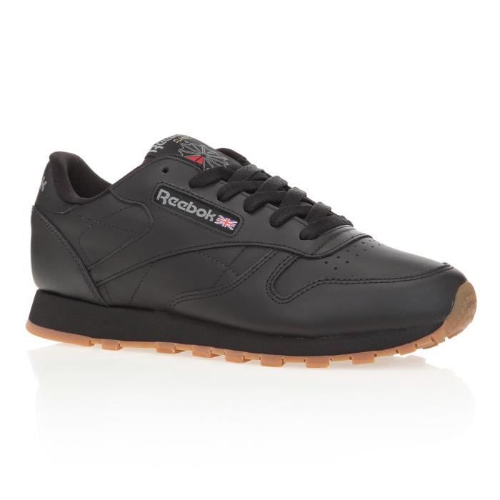 REEBOK Baskets Classic Leather - Femme - Noir