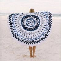 SERVIETTE DE PLAGE Coton Velour réactive plage imprimée serviette ron SERVIETTE DE PLAGE Coton Velour réactive plage imprimée serviette ron
