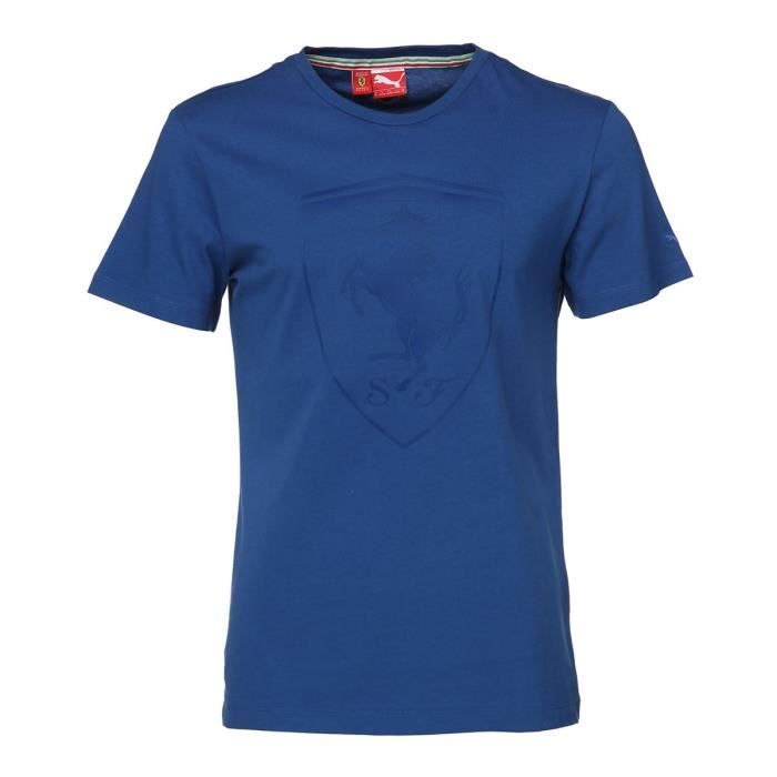 PUMA T-shirt Ferrari Shield Manches courtes - Homme - Bleu