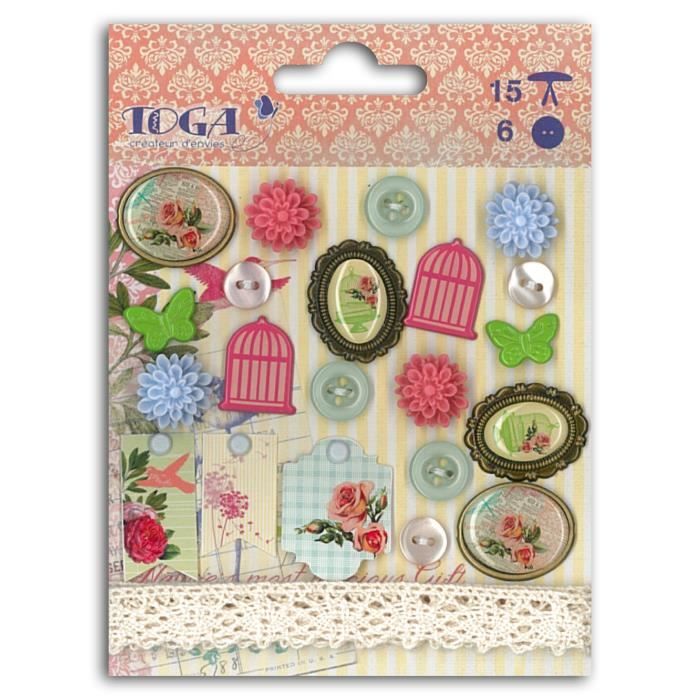 TOGA Lot de 15 embellissements rendez-vous