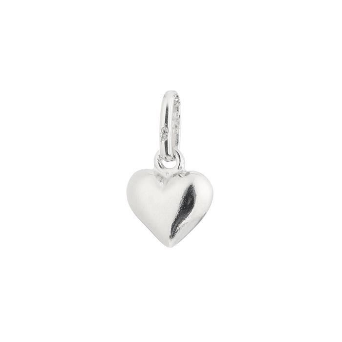 YSORA - Pendentif CŒur en Argent Rhodié - Enfant