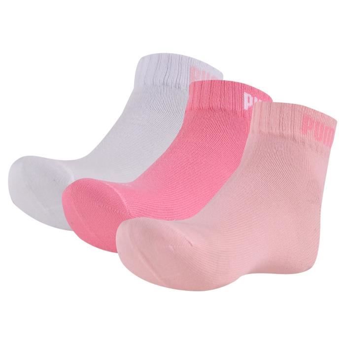 PUMA Lot de 3 Paires de Chaussettes Courtes Enfant Fille