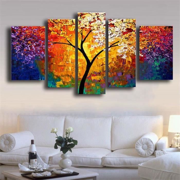 peinture sur toile 5 parties