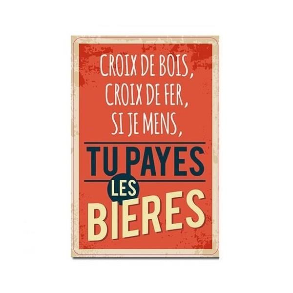 Plaque Murale Métal Humour Chien - 30 X 20 Cm - Neuf Sous Emballage - Déco Maison
