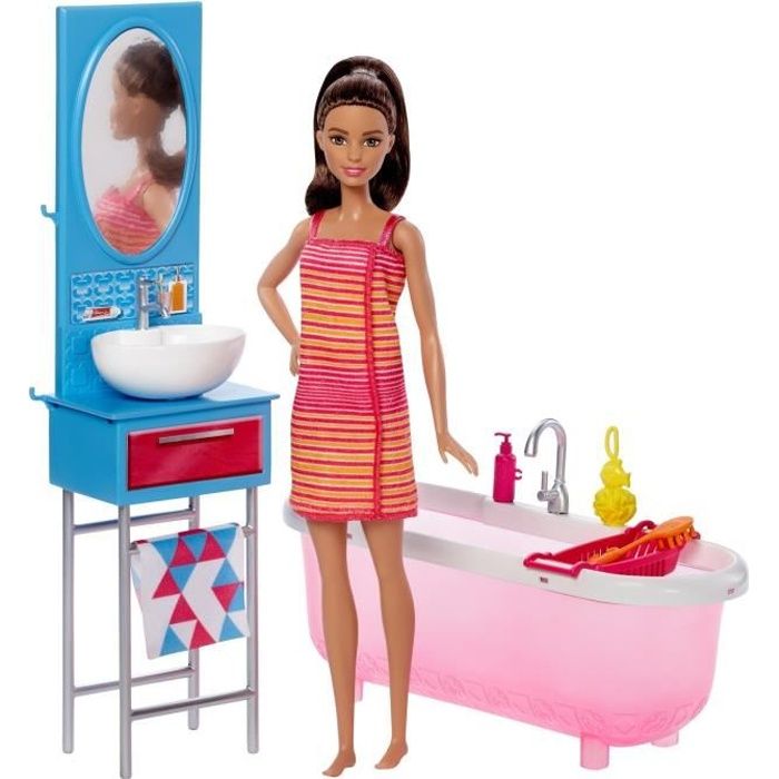 BARBIE - Poupée et Mobilier- Salle de bain