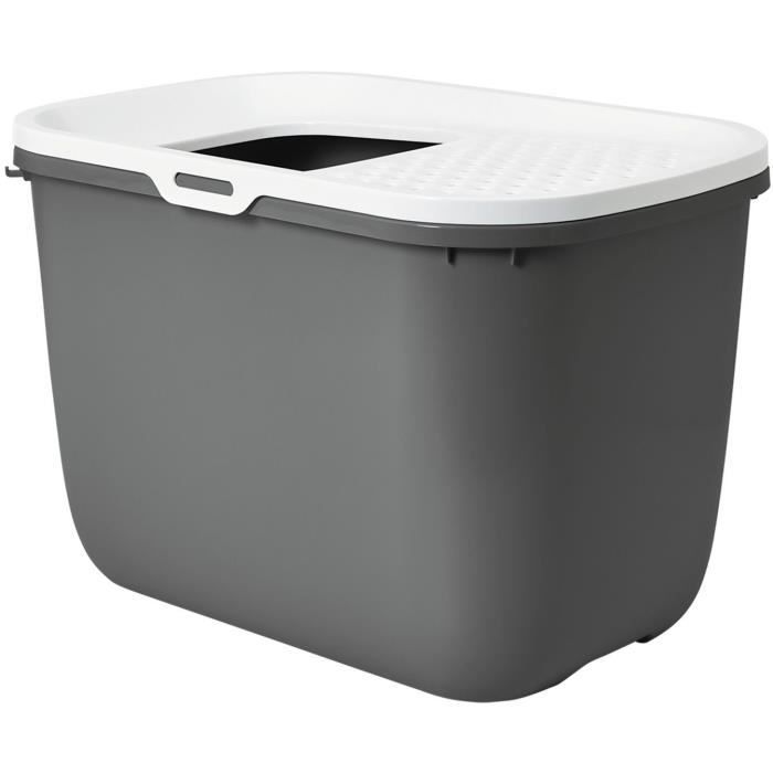 SAVIC Maison de toilette Hop In - 58x39x40cm - Anthracite - Pour chat
