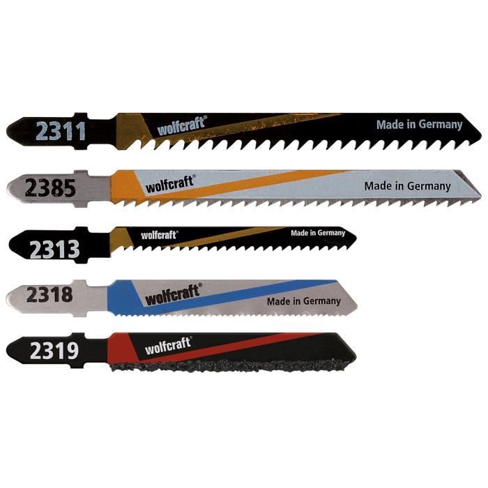 WOLFCRAFT 5 lames scie sauteuse en queue en T