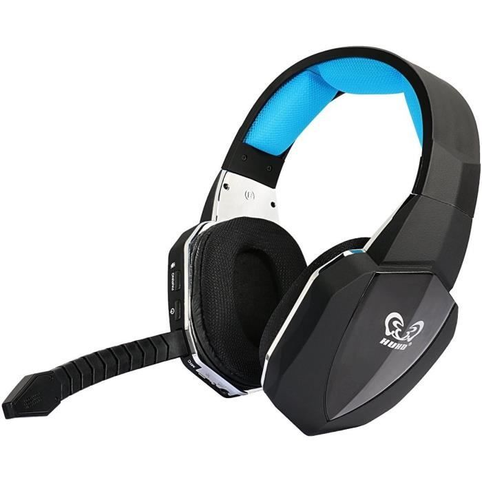 Casque à Ecouteurs Pour Jeux Stéréo 24ghz Sans Fil à Fibre Optique
