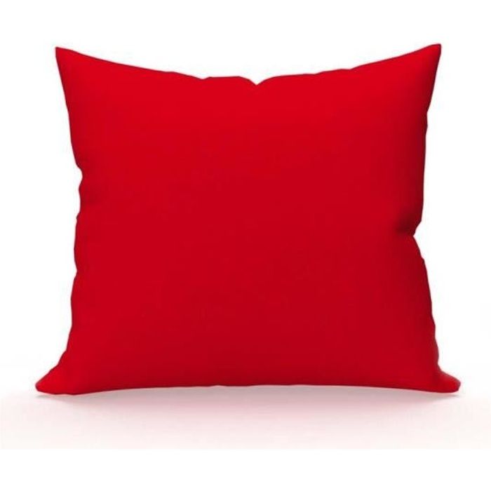 Taie doreiller SOLEIL DOCRE 63x63cm ROUGE   Achat / Vente TAIE D