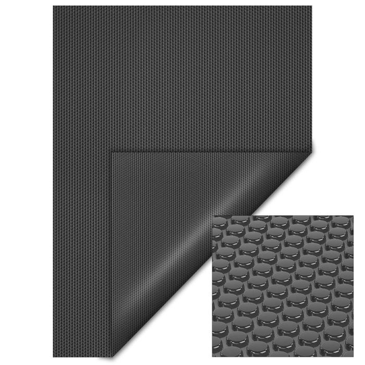 Bâche Solaire à Bulles Pour Piscine 4x6m Noire Protection Couverture