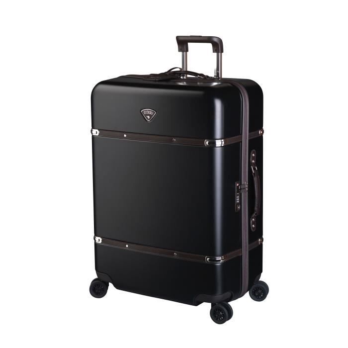 JUMP Valise Cabine Trolley Rigide polycarbonate CASSIS - 4 roues - 75 cm - Noir
