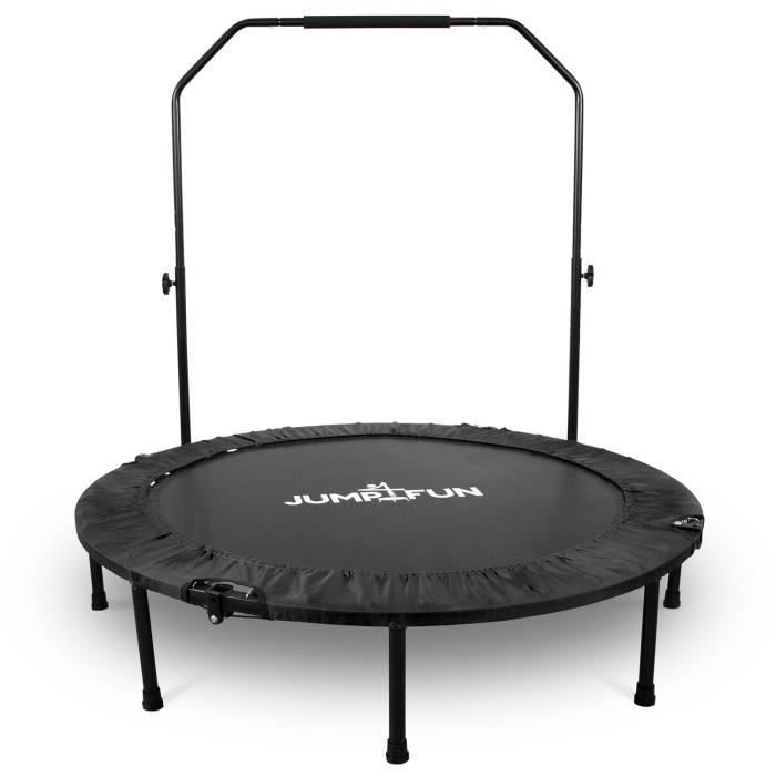 Mini Trampoline Fitness Jump4fun Double-Bar Pliable 122cm noir