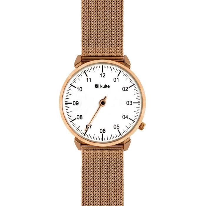 KULTE - Montre Mixte Acier Or Rose 36mm KPVD2
