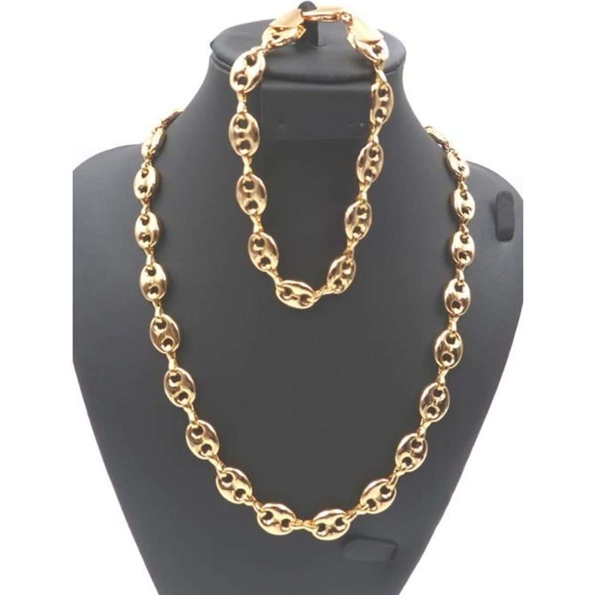 Parure De Bijoux Femme 18 Pièces - Collier Ras De Cou, Bracelet Jonc, Bagues - Style Or Et Argent - Bijoux Fantaisie élégants