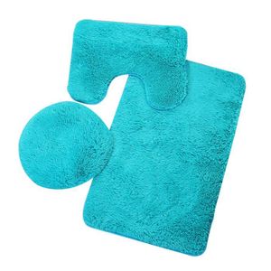 TAPIS DE BAIN  3pcs Tapis toilette WC, Tapis de bain antiderapant