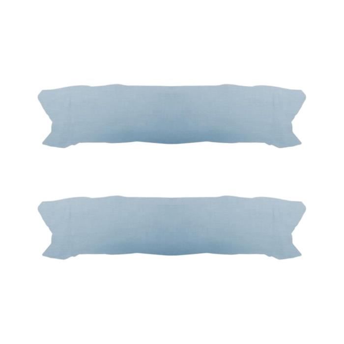 TODAY Lot de 2 taies de traversin 45x185cm Portofino Blue