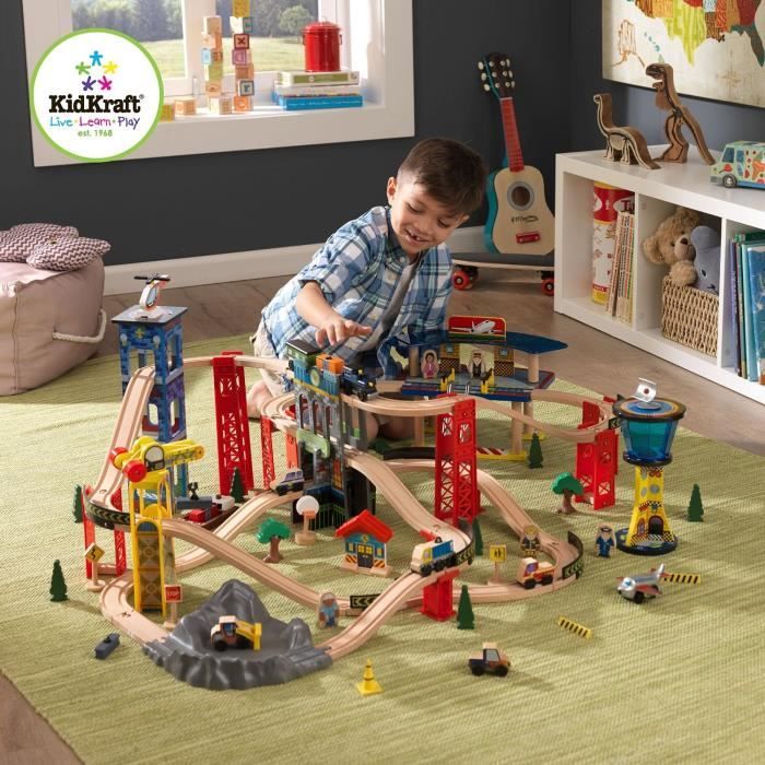 KIDKRAFT Circuit de Train en bois Super Highway