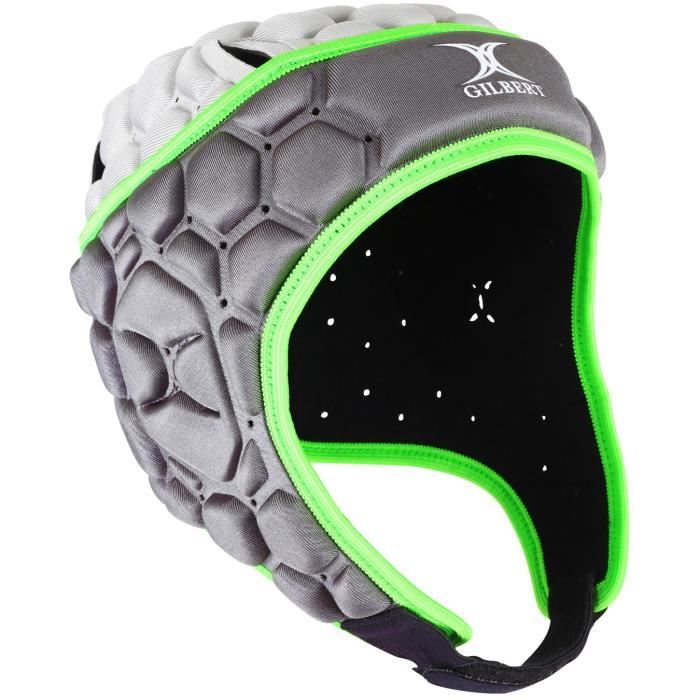 GILBERT Casque de rugby FALCON 200 - Enfant - Argent / Vert Fluo
