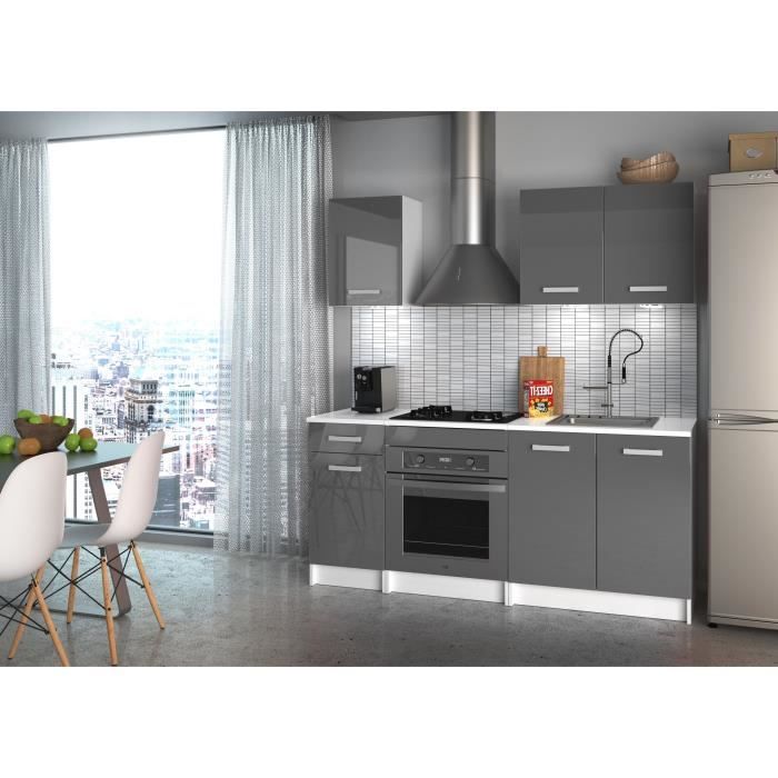 START Cuisine complète 1m80 - Gris haute brillance