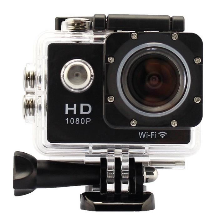 Action Cam Caméra sportive Full HD 1080p - 12 mégapixels - Wi-Fi - Étanche 30m