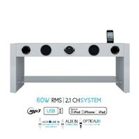 MEUBLE HIFI INTÉGRÉE SOUNDVISION SoundStand80W Meuble TV HiFi Blanc blu MEUBLE HIFI INTÉGRÉE SOUNDVISION SoundStand80W Meuble TV HiFi Blanc blu
