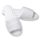5 paires White Toweling Hotel Pantoufles a boutons