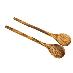 Assistant de cuisine /& étui//Olivenholz Cuiller en bois Spatule Cuillère du risotto Cuillère