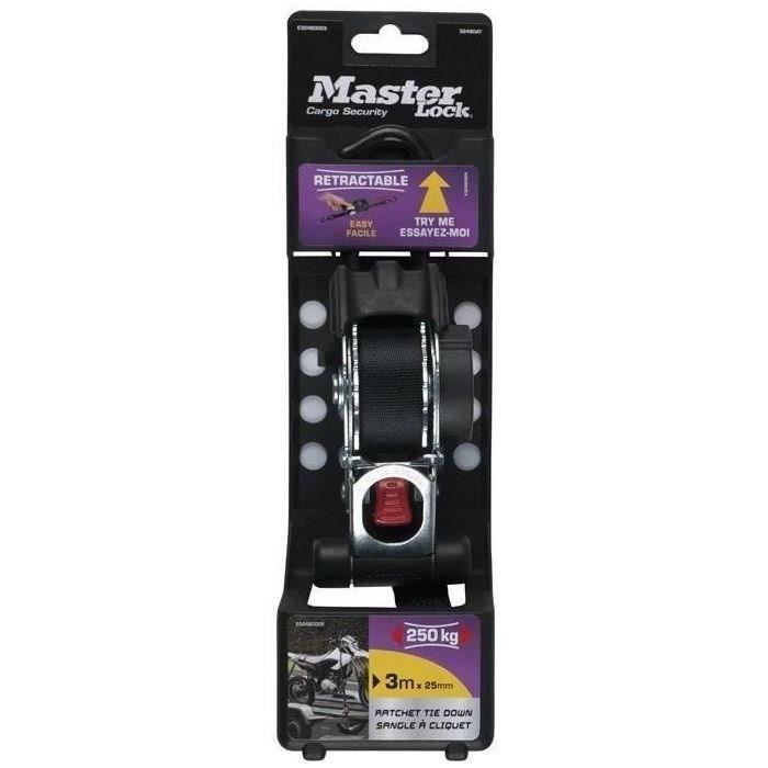 Sangle rétractable avec crochets - 3 m x 25 mm