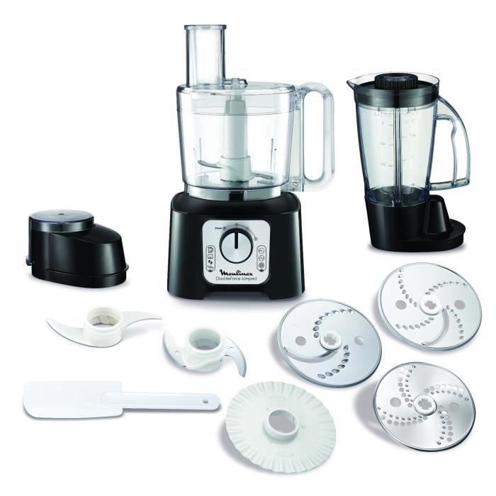 MOULINEX FP546810 Robot multifonction Double Force Compact - Noir