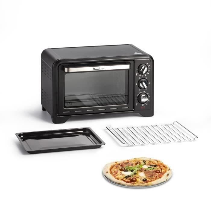 MOULINEX OX444810 - Mini four grill - 19L - 1380 W - Grill 740 W - Chaleur tournante - Noir