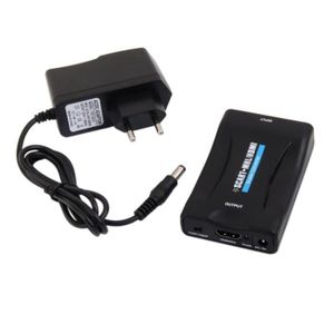 Portable p/éritel au convertisseur HDMI P/éritel au convertisseur vid/éo HDMI convertisseur Universel pour lentr/ée p/éritel analogique /à la Sortie HDMI 1080p Color:Black