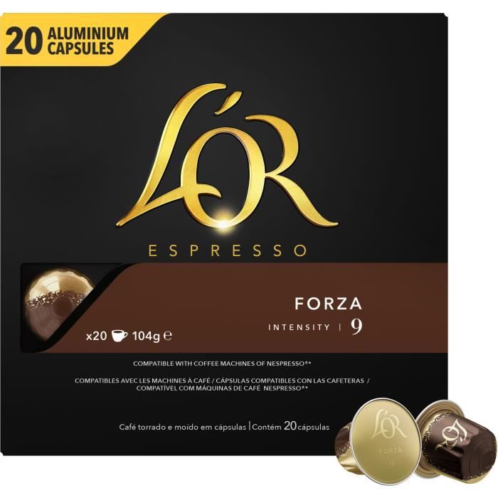 L'OR ESPRESSO Café Forza Intensité 9 - 20 capsules en aluminium