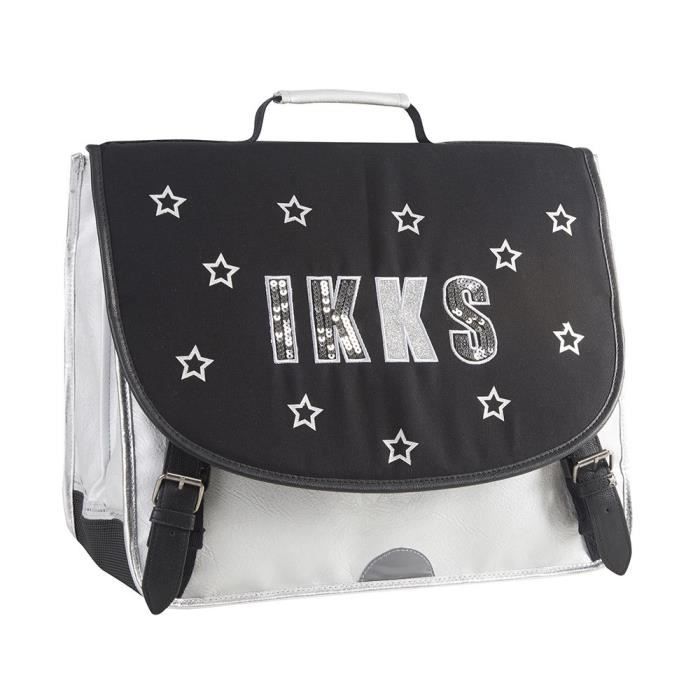 IKKS Cartable - 2 Compartiments - Primaire - 41 cm - Black - Enfant fille