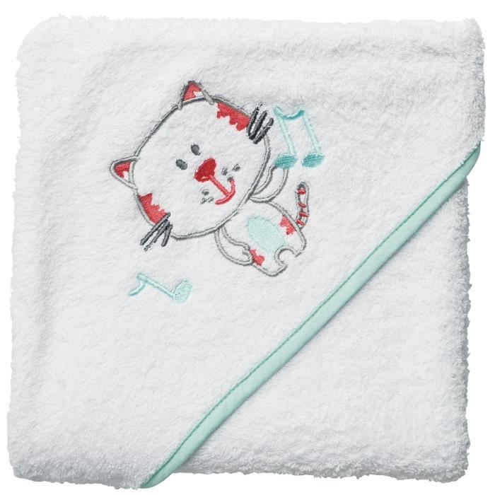 BABYCALIN Cape de bain Chat - 80 x 80 cm