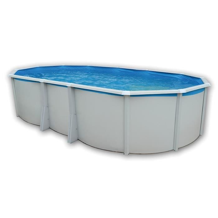 TOI Piscine ovale Ibiza Compact en acier - 27500 L - 640 x 366 x 132 cm - Avec système de filtration
