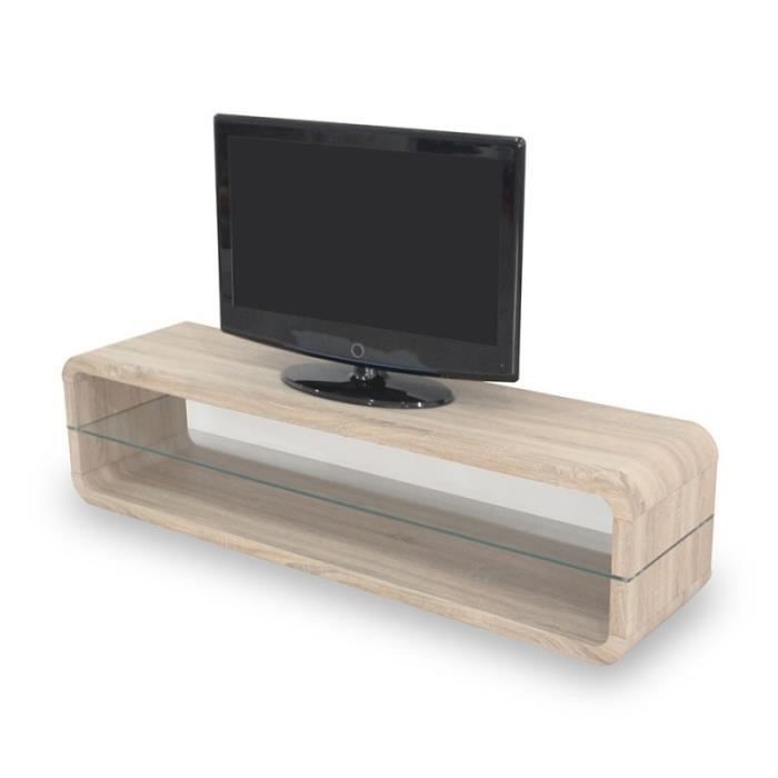 meuble tele en chene clair