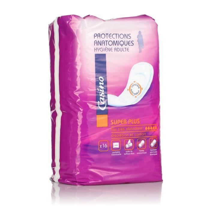 Serviettes hygiéniques pour fuites urinaires CASINO Incontinence